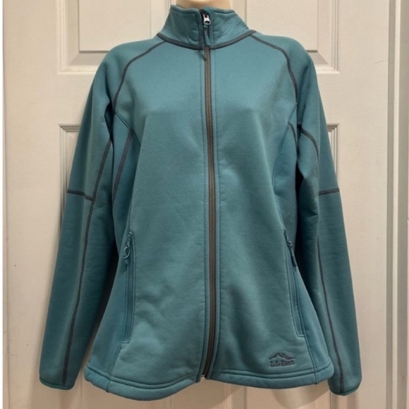 L.L. Bean Jackets & Blazers - L.L. Bean Teal Green Fleece Lined Full-Zip Outdoor Jacket Women's Medium NWOT